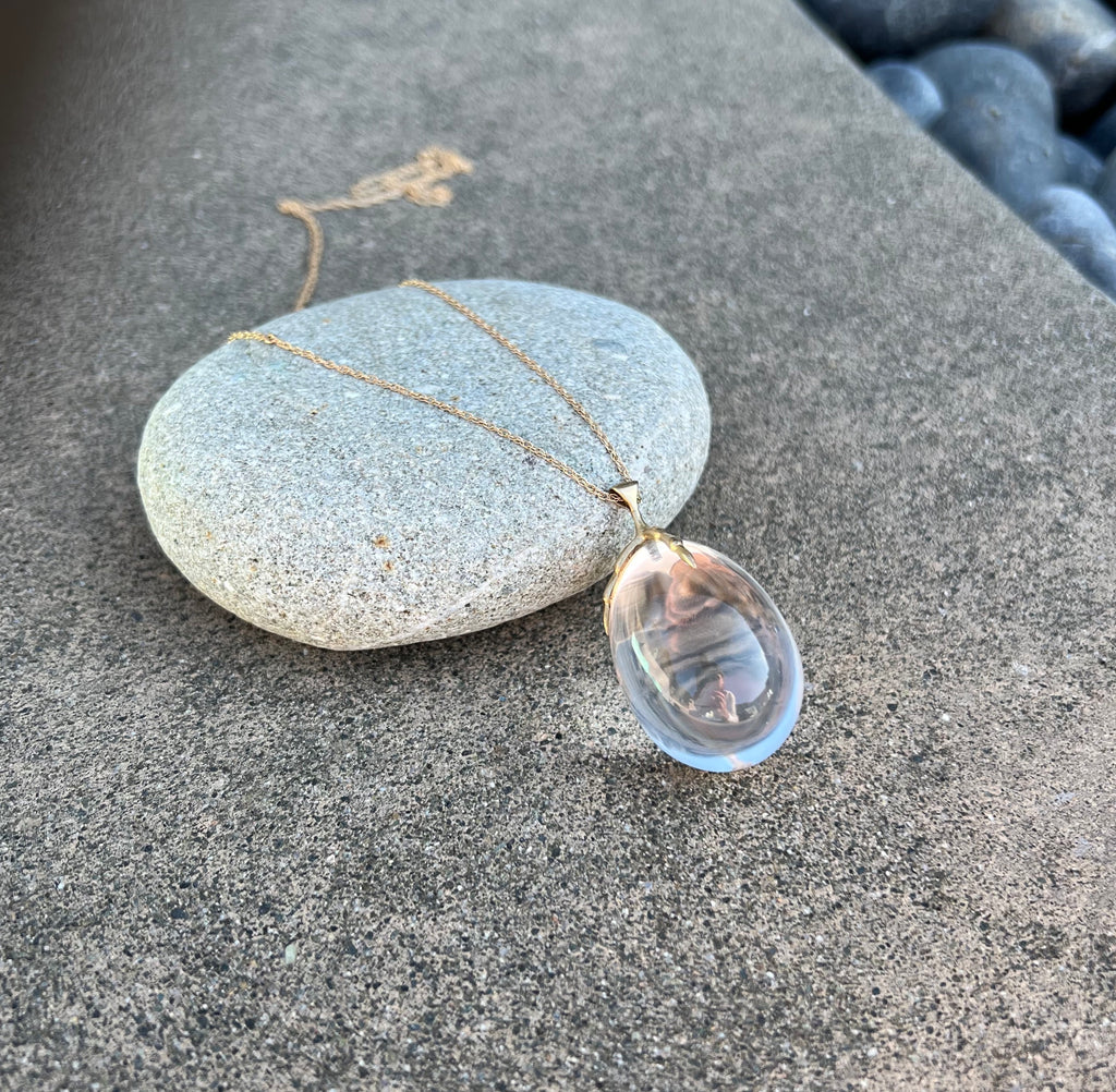 Annette Ferdinandsen Gold Claw with Rock Crystal Egg