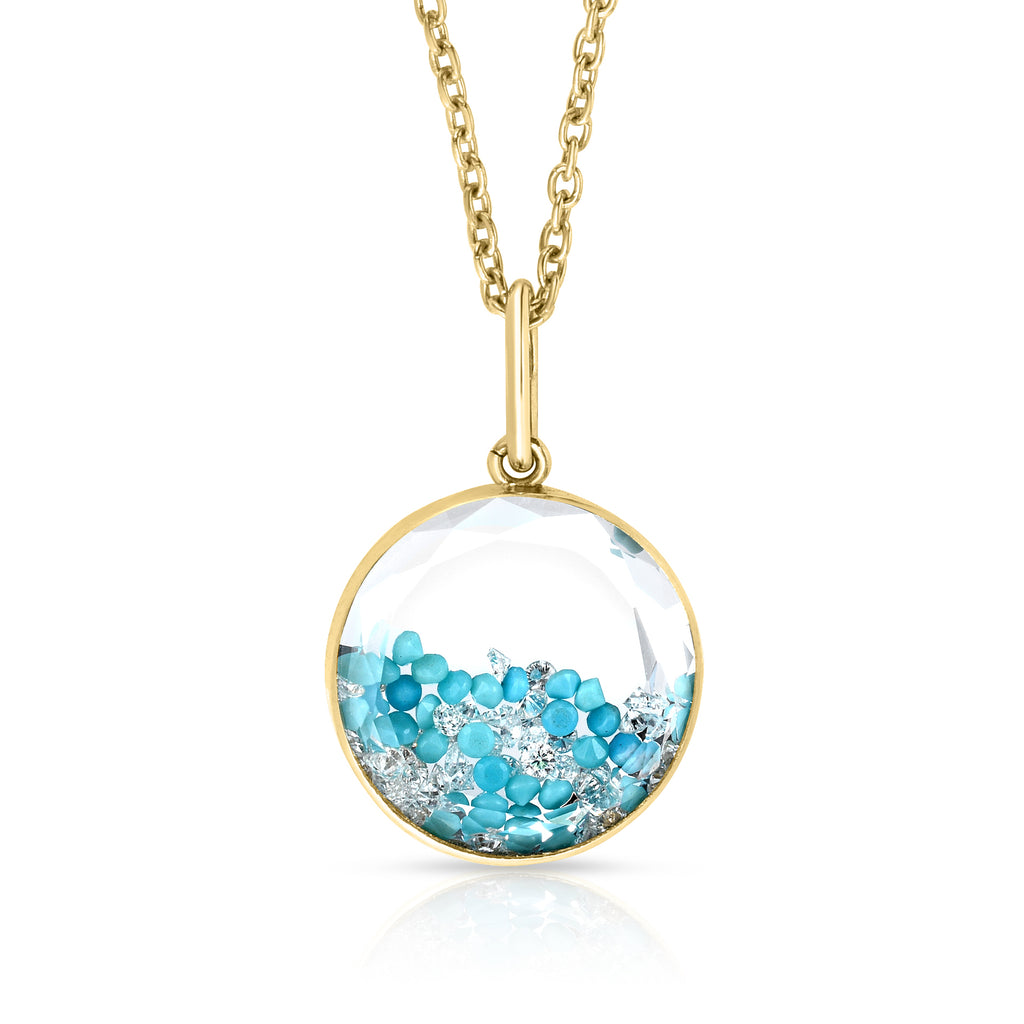 Moritz Glik Kaleidoscope Necklace with Turquoise and Diamond